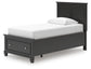 Lanolee Twin Panel Storage Bed, Dresser and Mirror