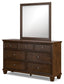 Danabrin King Panel Storage Bed, Dresser, Mirror and Nightstand