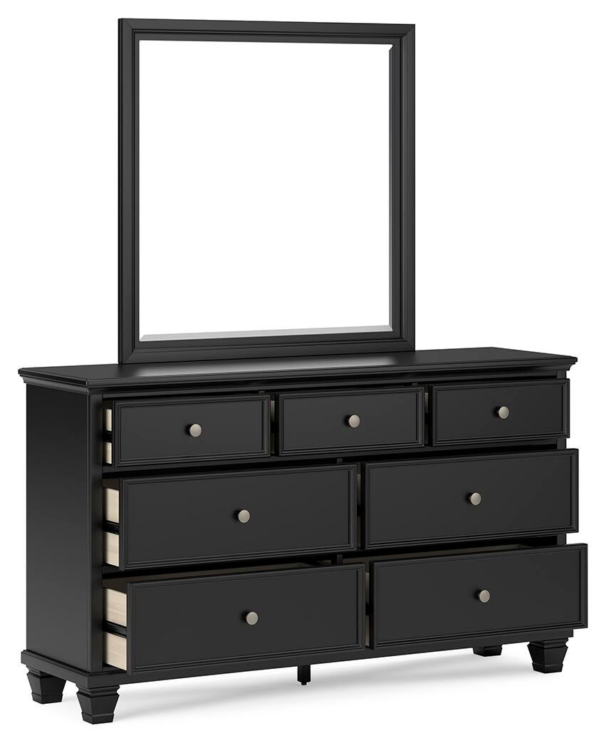 Lanolee Full Panel Storage Bed, Dresser, Mirror and Nightstand