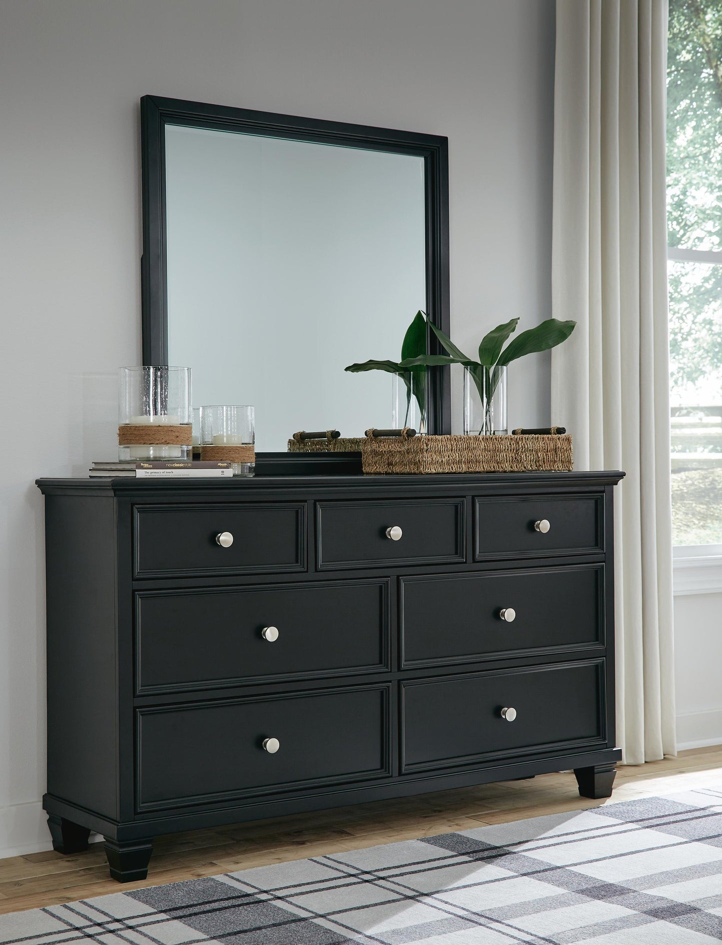 Lanolee Full Panel Storage Bed, Dresser, Mirror and Nightstand