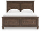 Danabrin Queen Panel Storage Bed, Dresser, Mirror and Nightstand