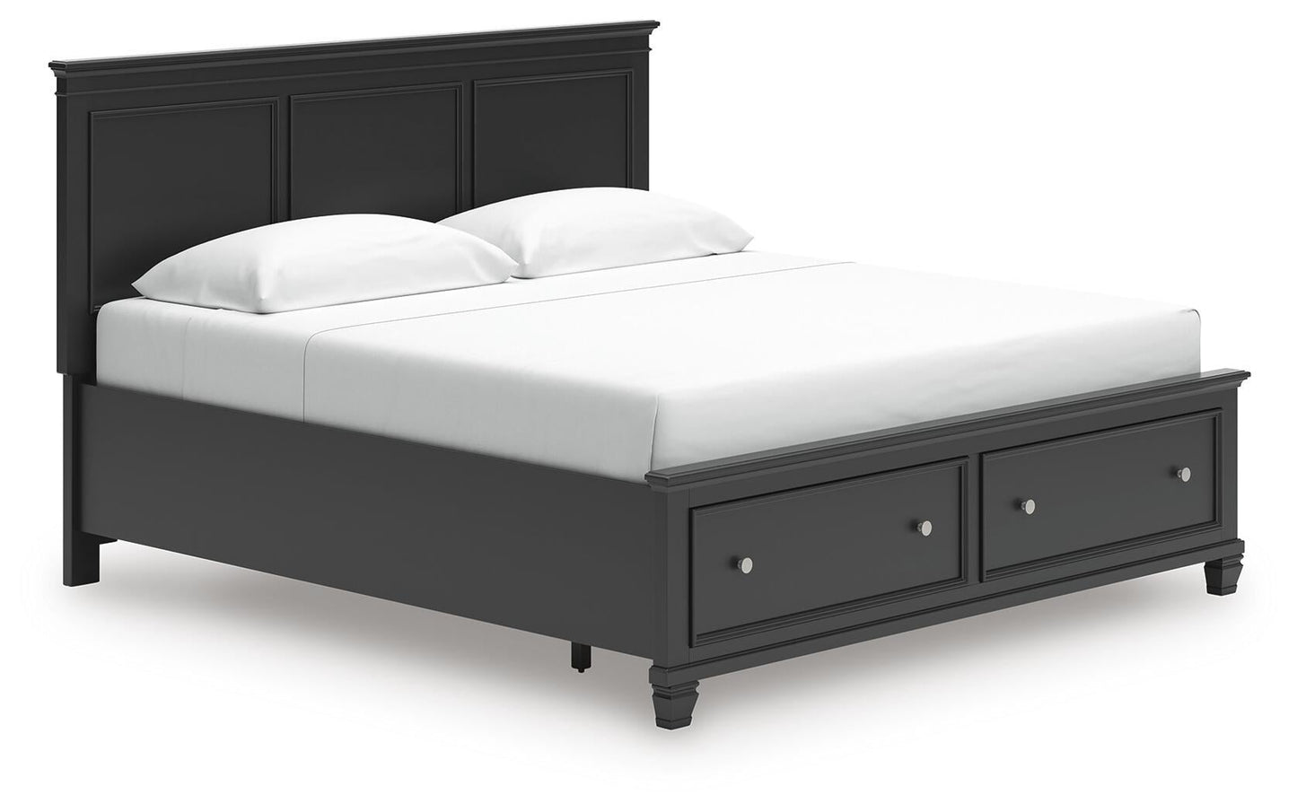 Lanolee King Panel Storage Bed, Dresser, Mirror and Nightstand