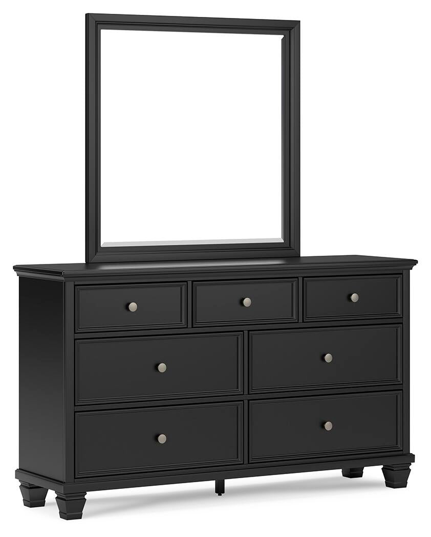 Lanolee Twin Panel Storage Bed, Dresser, Mirror and Nightstand