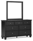 Lanolee Twin Panel Storage Bed, Dresser, Mirror and Nightstand