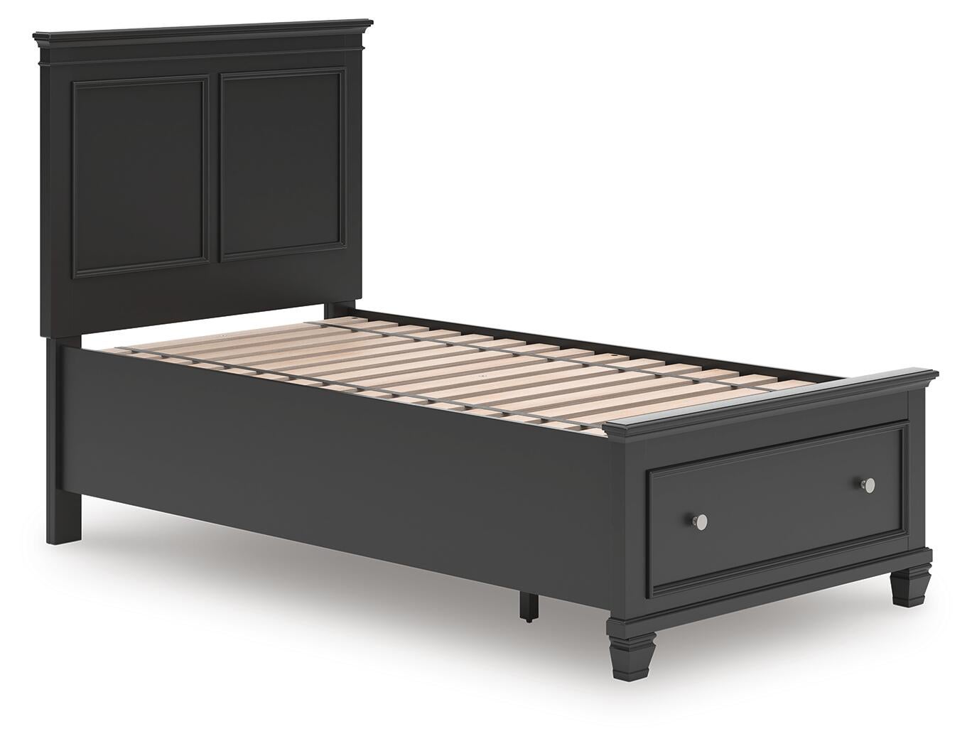 Lanolee Twin Panel Storage Bed, Dresser, Mirror and Nightstand