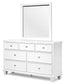 Fortman Queen Panel Storage Bed with Mirrored Dresser and Nightstand