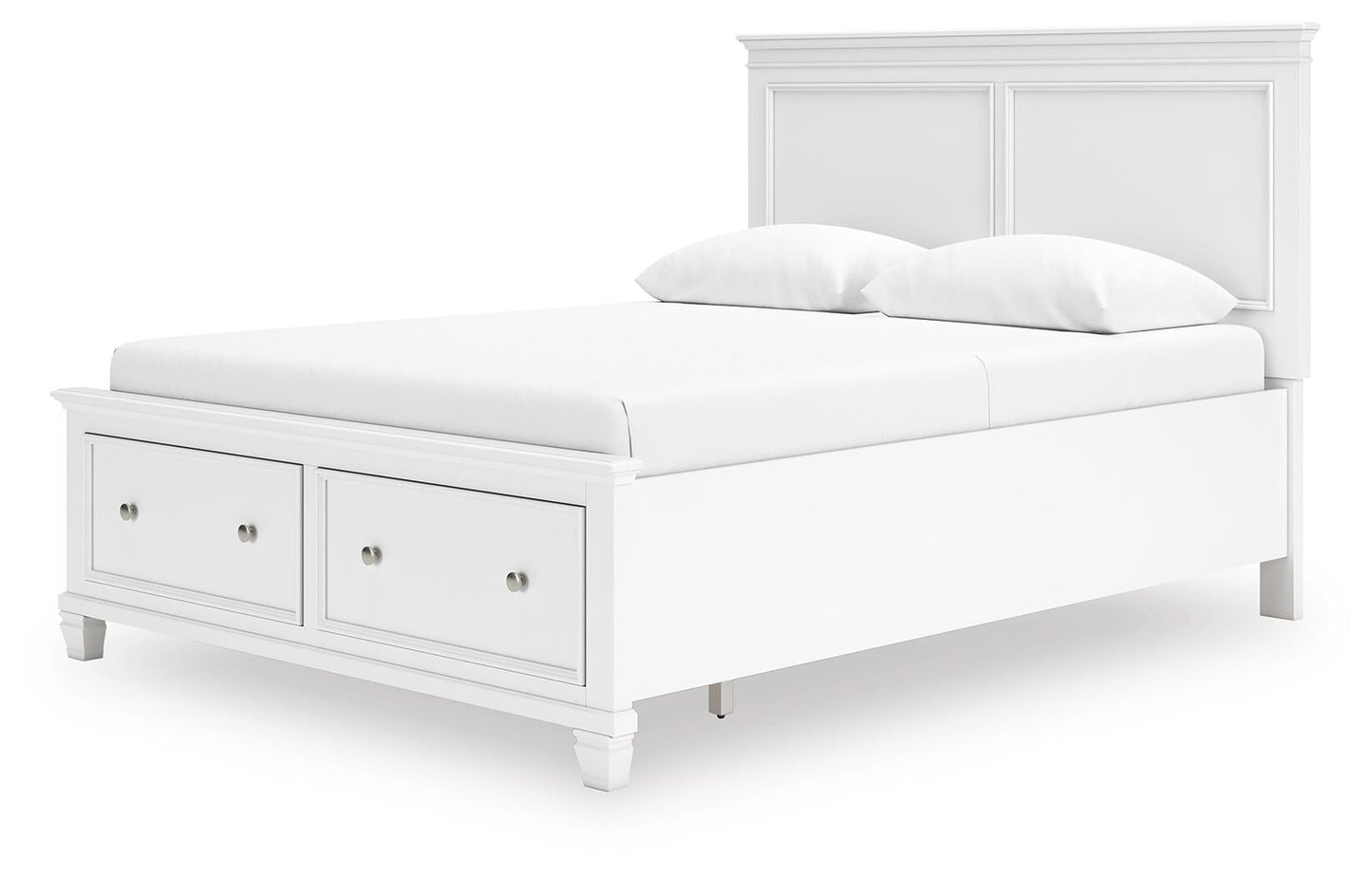 Fortman Queen Panel Storage Bed with Mirrored Dresser and Nightstand