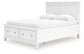 Fortman Queen Panel Storage Bed with Mirrored Dresser and Nightstand