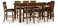 Ralene Counter Height Dining Table and 8 Barstools