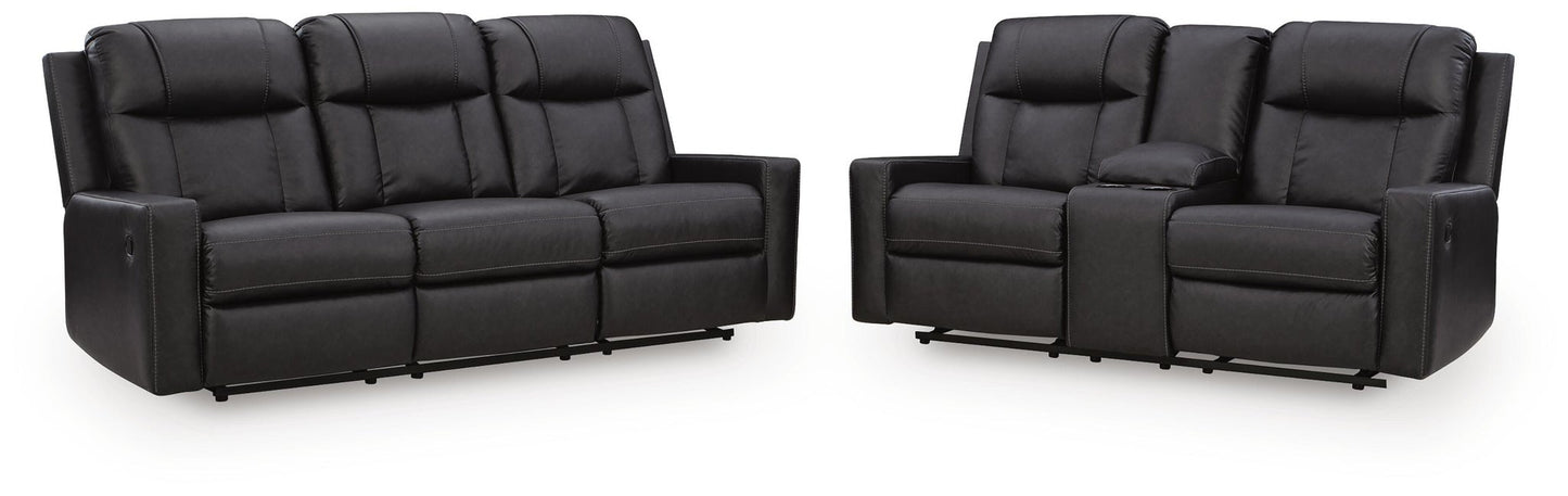 Mackmenville Reclining Sofa and Reclining Loveseat with Console