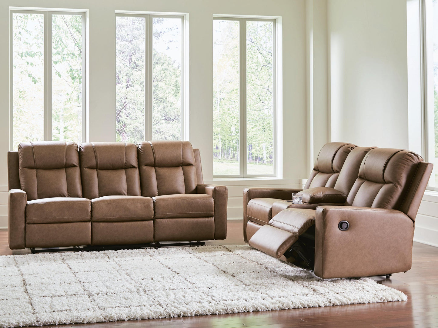 Mackmenville Reclining Sofa and Reclining Loveseat with Console
