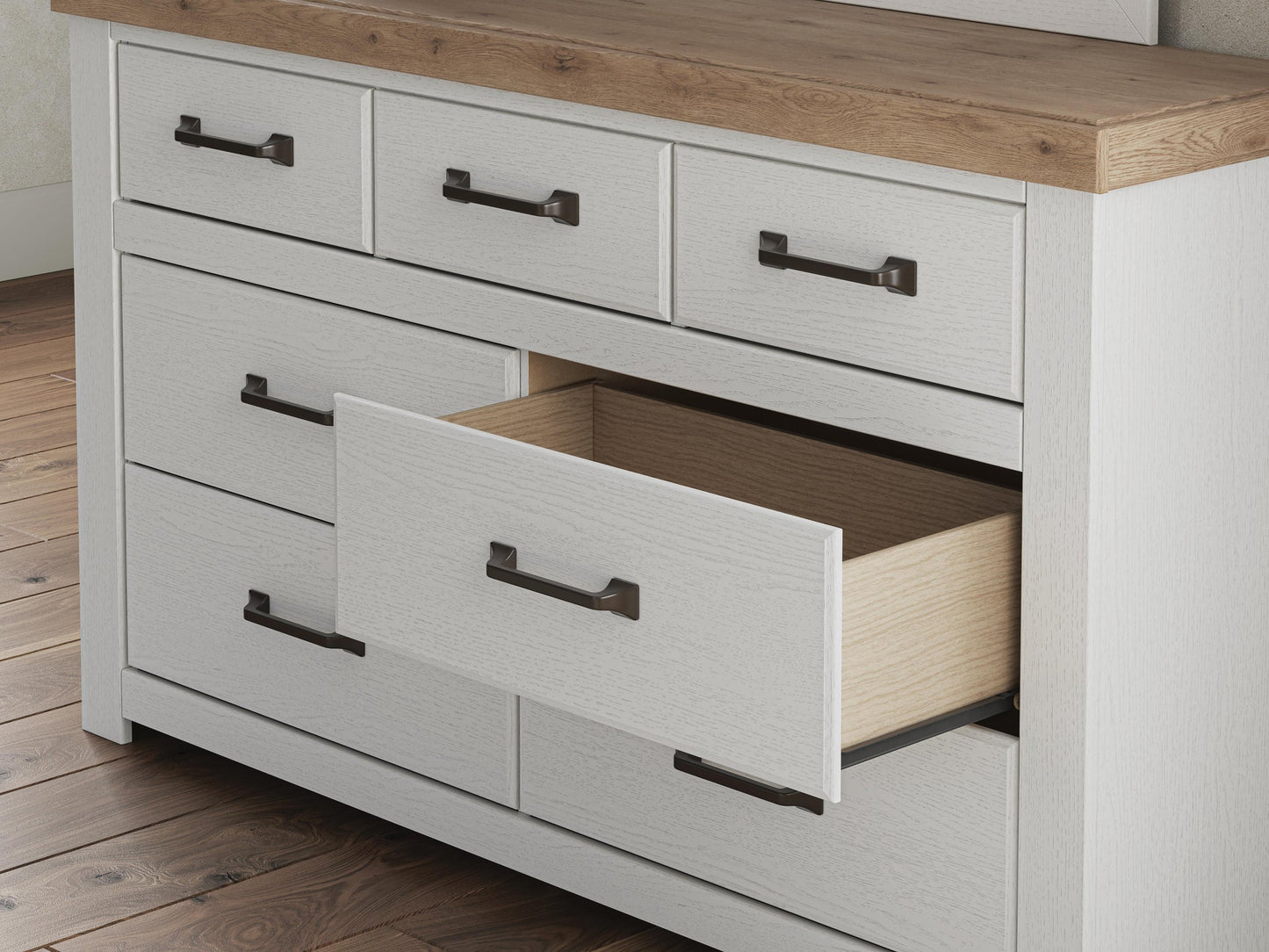 Savonport King Panel Storage Bed, Dresser, Mirror, Chest and Nightstand