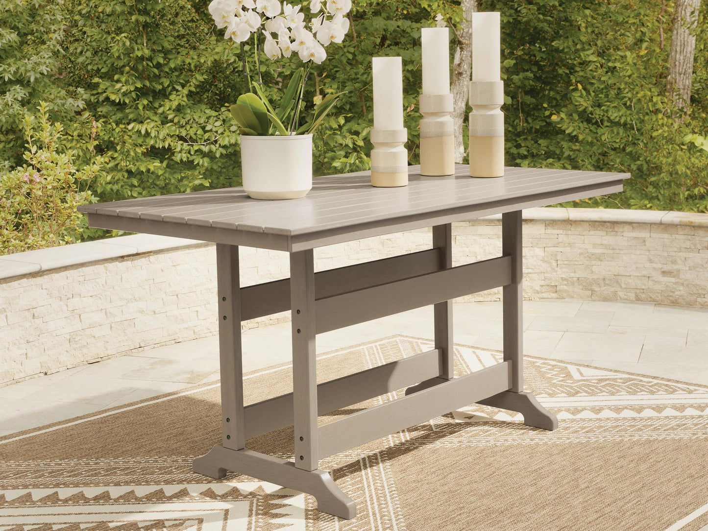 Seacliff Beach RECT COUNTER TABLE W/UMB OPT