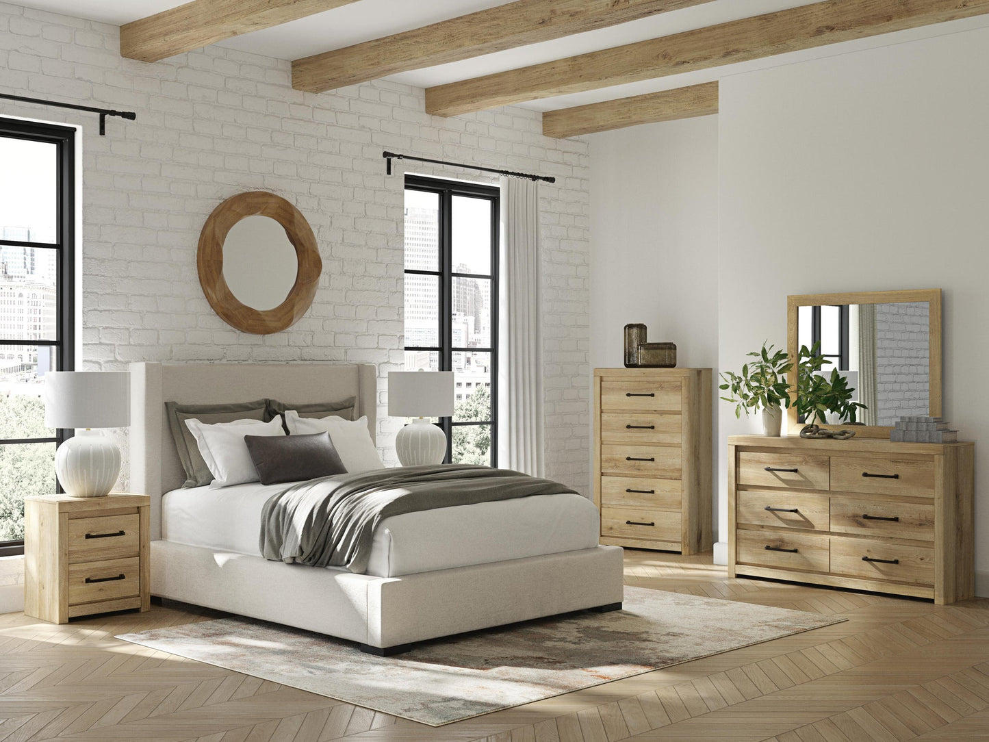 Brozmont Queen Upholstered Storage Bed