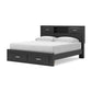 Stabotta King Bookcase Storage Bed