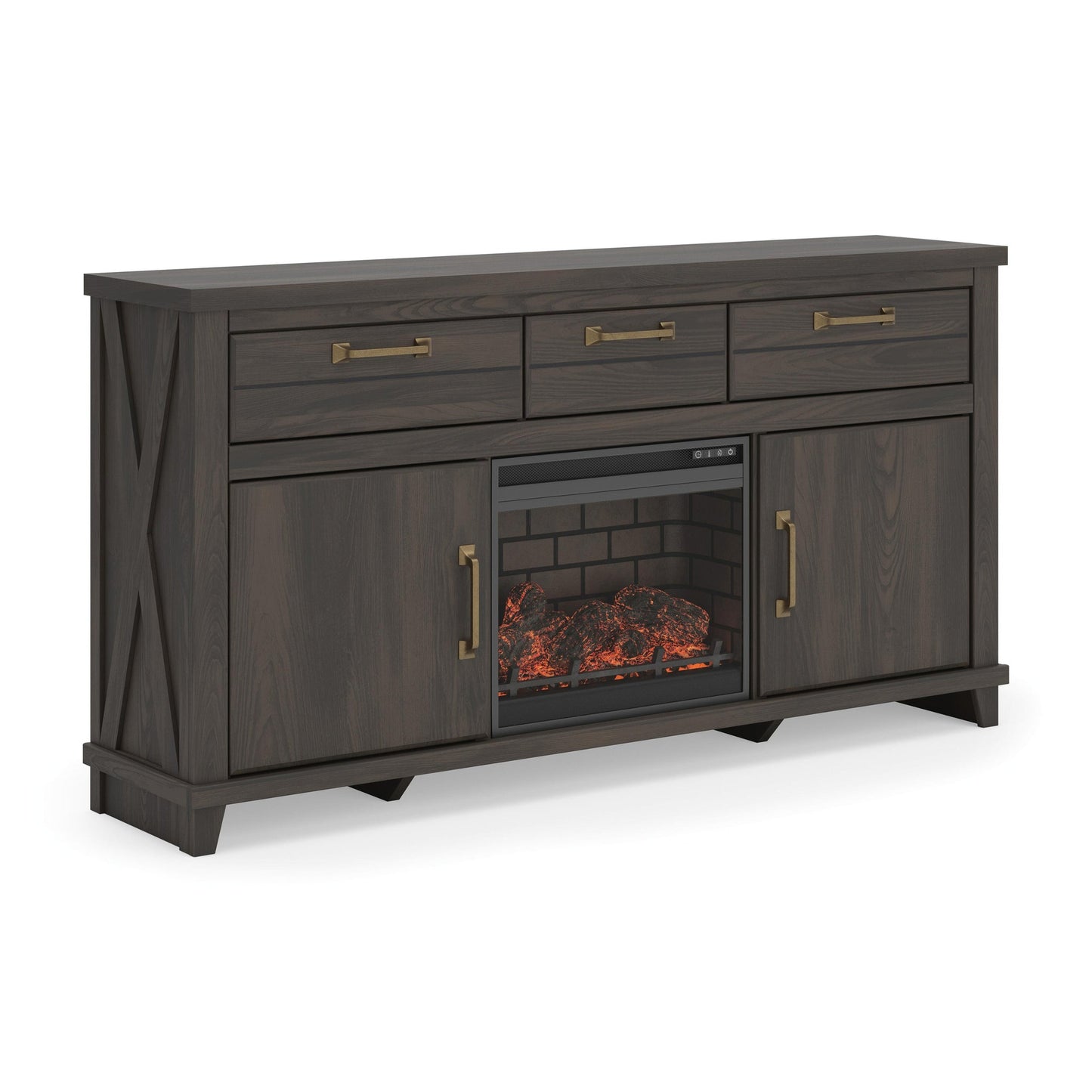 Brazen Valley 71" TV Stand with Electric Fireplace
