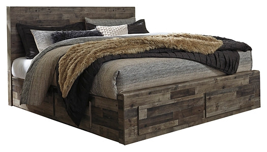 Derekson Queen Panel Bed with 6 Storage Drawers